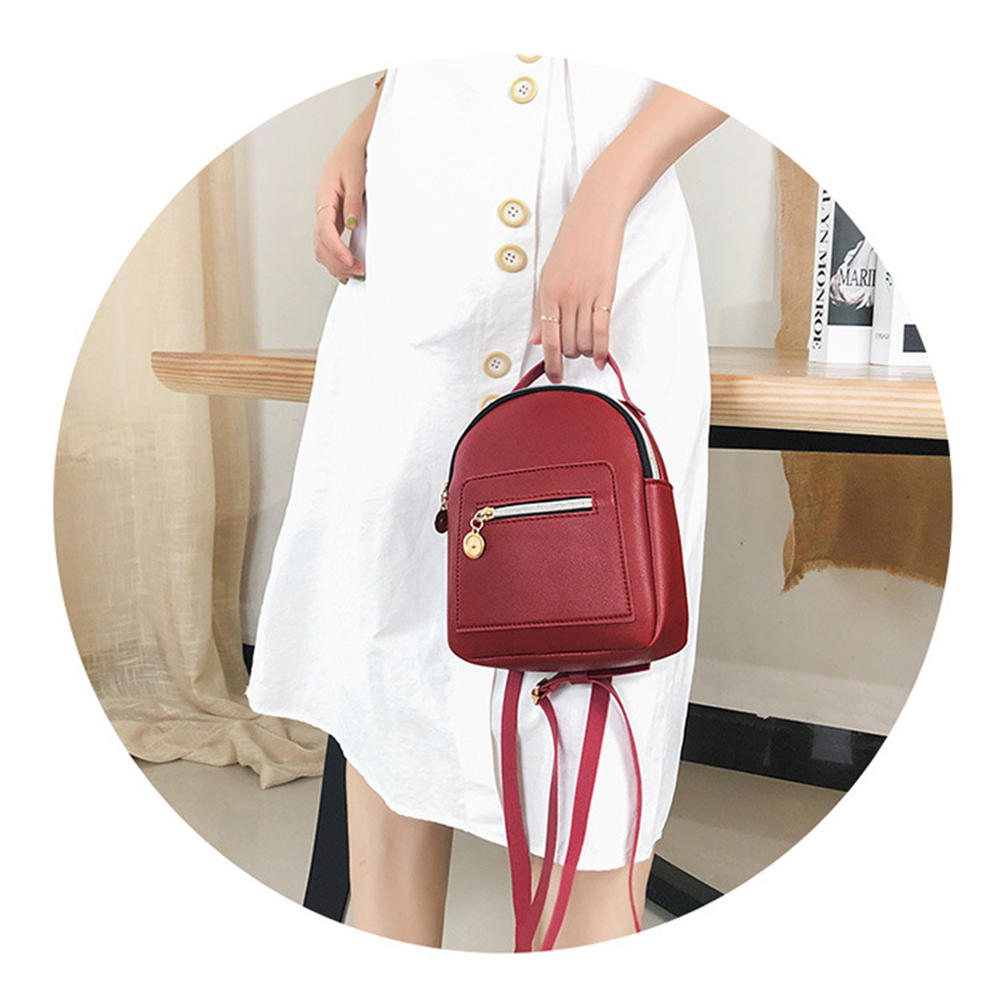 Sac à Dos en Cuir PU Mignon Mini Sac à Bandoulière Mode Grande