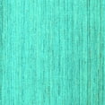 thumbnail image 1 of Ahgly Company Indoor Square Abstract Turquoise Blue Contemporary Area Rugs, 8' Square, 1 of 4