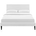 thumbnail image 3 of Modway Macie Vinyl Full Platform Bed with Squared Tapered Legs in White, 3 of 5