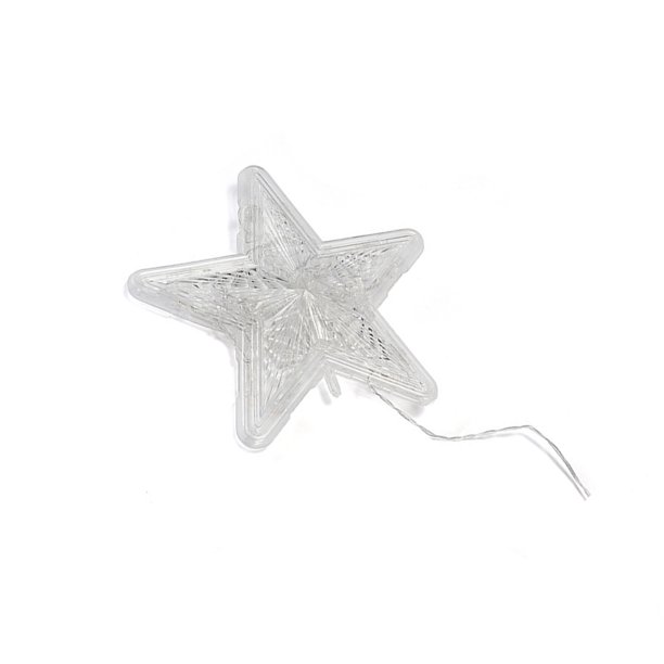 Cateissary Christmas LED Lights Treetop Five-pointed Star Powered Powered Battery Battery Decor Lamp Transparent Battery Powered Type3 NO3