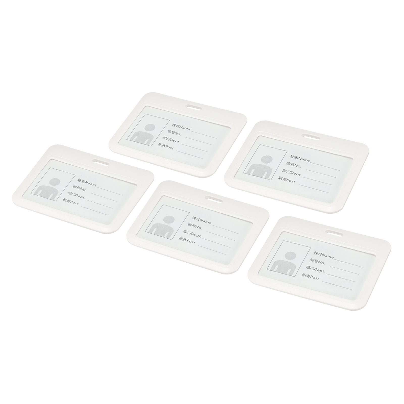 Uxcell 3.1x3.9 Inch Horizontal ABS Slide Cover ID Badge Holders Name
