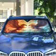 thumbnail image 2 of shiyou-Car Windshield Sun Shade, Fire Phoenix in The Starry Sky Windshield Sunshades Sun Visor Protector Foldable Blocks UV Rays, 2 of 4