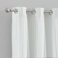 thumbnail image 6 of Your Zone White Blackout with Sheer Overlay Grommet Curtain Panel, 37" x 63", 6 of 8