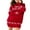 Red, variant on Women's Christmas Oversized Turtleneck Snowflake Knit Dress, Festive Fall and Winter Sweater Dress for Holiday Parties, Cozy and Stylish with Unique Design,Red,L