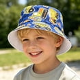 thumbnail image 2 of Vrotazzy Seasonal Print Fisherman Hat Reversible Sun Cap for Kids Boys Girls Lightweight Outdoor Wide Brim Sun Summer,Size 1-6 Years, 2 of 5