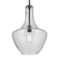 thumbnail image 4 of 42046BKCS Kichler Lighting Everly - 1-Light Large Pendant with Transitional Style 19.75 Inches Tall by 13.75 Inches Wide-Black Finish-Clear Seeded, 4 of 5