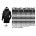 thumbnail image 6 of Little Donkey Andy Men's Waterproof Rain Jacket Outdoor Lightweight Rain Shell Mountain Windbreaker Long Coat for Hiking,Golf,Travel Black L, 6 of 6