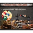 thumbnail image 2 of iMeshbean 30" Pool Table Lighting Fixtures Ceiling Lamp for Game Room Beer Party , Real Billiard Ball Design Billiard Pendant Lamp with 2 Glass Shades, 2 of 7