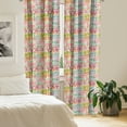 thumbnail image 2 of Ambesonne Love Curtains, Colorful Romantic Engagement, Pair of 28"x63", Multicolor, 2 of 5