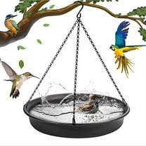 Holloyiver 10 inch Diameter Outdoor Hanging Bird Bath, Back