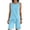 Light Blue, variant on Two Piece Sets for Women Summer Crew Neck Sleeveless Vest Solid Color Pockets Short Ruffles Pants Cute Lounge Travel Outfits