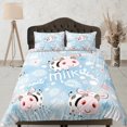 thumbnail image 1 of Funny Cow Blue Juego de Funda Nórdica Colcha de colores, Niños Juego de cama completo con, 1 of 4