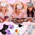 thumbnail image 3 of TELOLY 4Pcs Sleep Eye Mask,7.87*3.94"Eyemasks for Sleeping,Polyester Sleeping Mask for Women, 3 of 4