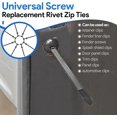 thumbnail image 4 of Zip Tie Fender Clip - Nylon Universal Door Panel Clips Cable Tie Buckle - Automotive Retainer Clips and Fasteners - Plastic Rivets for Cars Door Trim (100), 4 of 6