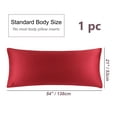 thumbnail image 6 of PiccoCasa Silky-Soft Satin Pillow Cases with Zipper Long Pillowcase Pillow  Covers Queen Burgundy, 6 of 8