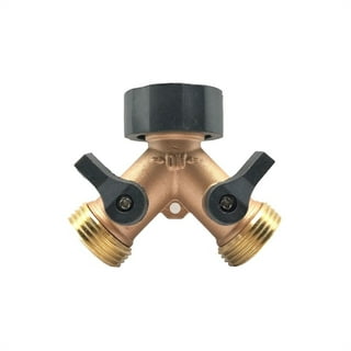 G3/4 Y Shape 2 Way Brass Hose Splitter With Water Faucet Ball