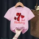 thumbnail image 3 of Camiseta divertida de algodón con mariquita roja y números del 1 al 10 para niños, regalo de cumpleaños, ropa Harajuku para niños y niñas, camiseta de manga corta de verano para bebés, 3 of 5