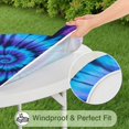 thumbnail image 5 of Blue Purple Tie Dye Mandala Pattern Round Fitted Tablecloth with Elastic Edge,Dining Table Cover Waterproof,Outdoor Round Tablecloth for Camping,Dining,Indoor and Outdoor, 5 of 7