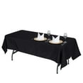 thumbnail image 3 of BalsaCircle Halloween 60" x 126" Black Rectangle Washable Decorative Polyester Solid Tablecloth, 3 of 7