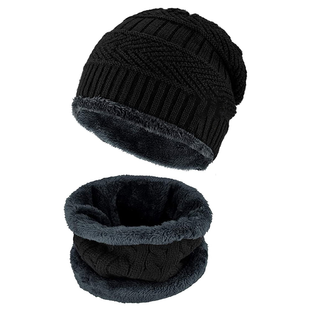 Details about   2 set Winter Warm Knit Cap Beanie Women or Men Ski Knit Beanie Cap Hat 