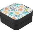 thumbnail image 3 of GZHJMY Sea Life Small Jewelry Box, Portable Leather Travel Jewelry Storage Case for Rings Earrings Necklace Bracelets, 3 of 7