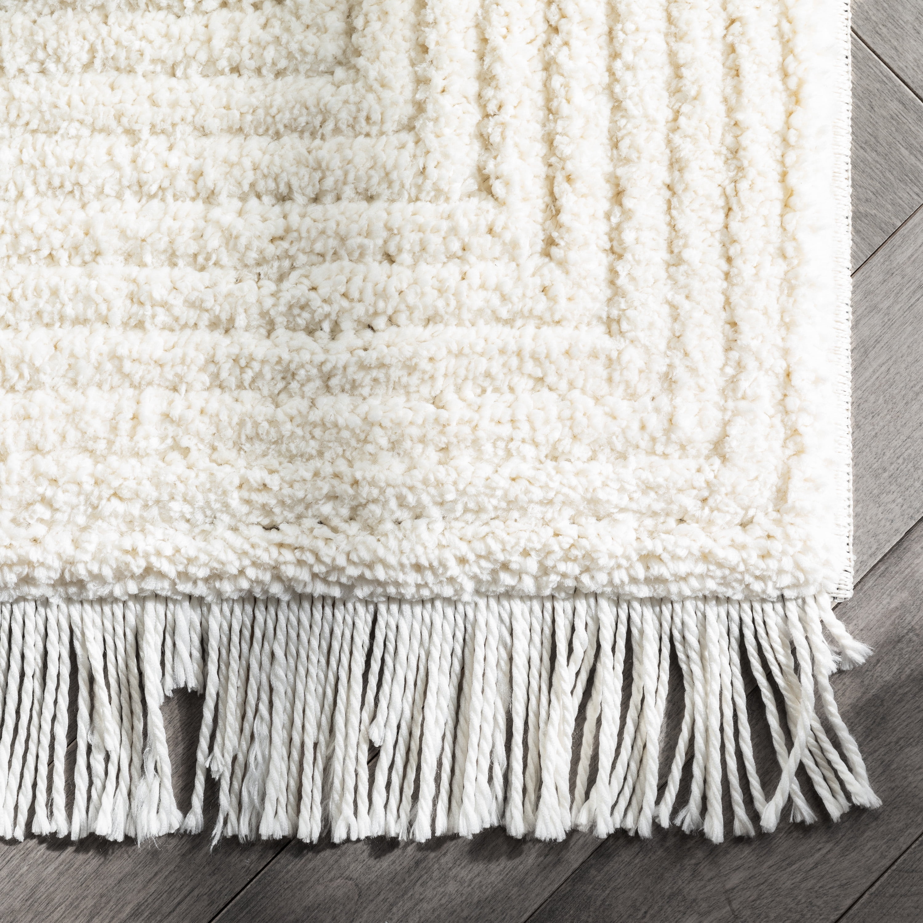 Well Woven Geometric Solid Area Rug, 7' x 5', Very soft