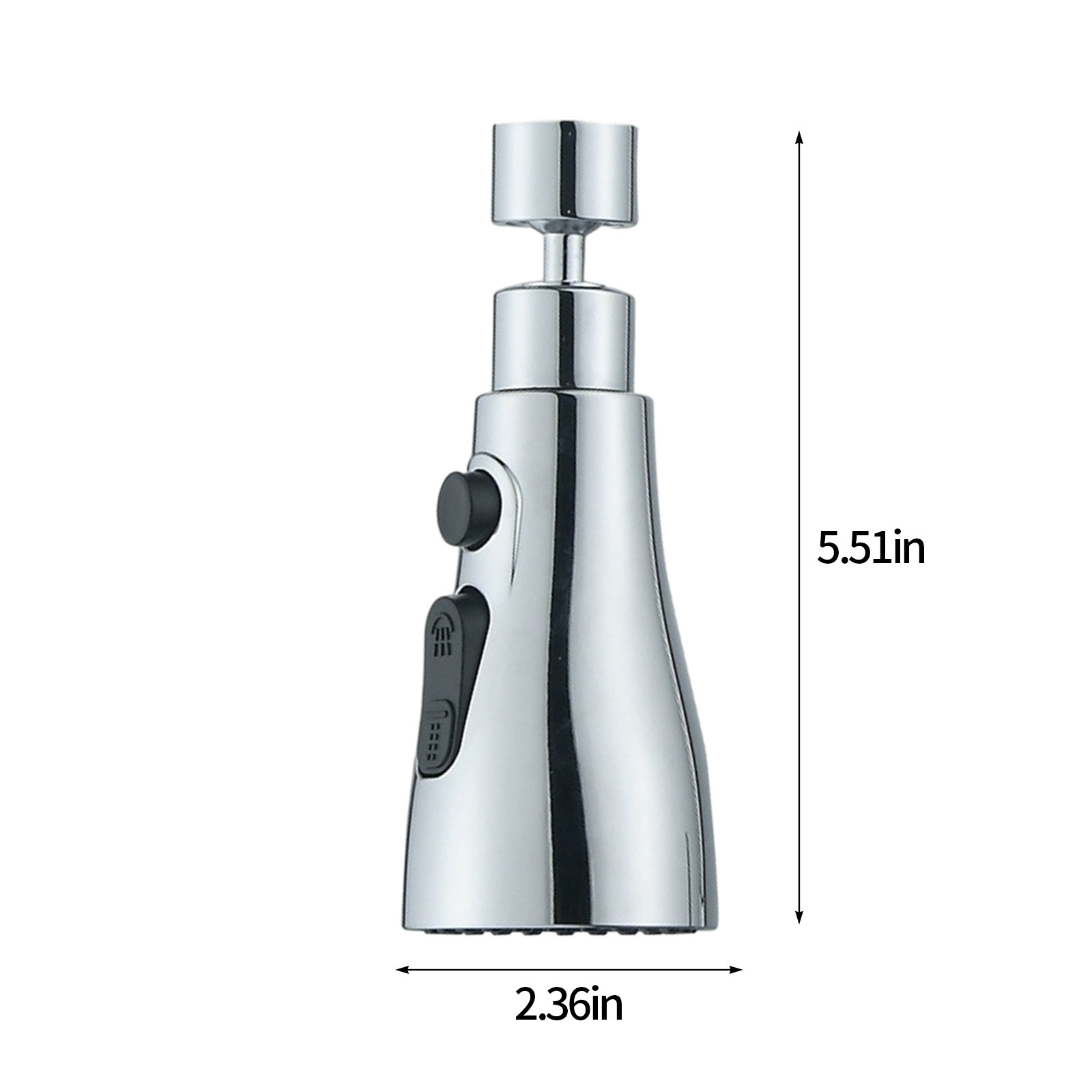 Tuphregyow Stainless Steel Tap Water Saver with 3 Spray Modes - Kitchen Faucet Extender for Efficient Cleaning and Easy Installation Silver
