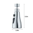 thumbnail image 3 of HOARBOEG Faucet Booster Head Extension Extender Household Tap Water Shower Water Saving Rotatable Filter Nozzle-3 Water Dispensing Modes- Tap Extender, 3 of 8