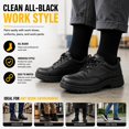 thumbnail image 6 of Men’s All Black Work Crew Socks, Midweight Breathable Socks for Work Shoes, 5 Pairs, 6 of 10