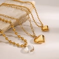 thumbnail image 5 of Love Pendant Necklace Stainless Steel Geometric Heart Clavicle Chain for Women 41-50cm, 5 of 5