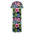 thumbnail image 4 of Ovzne Robes Grande Taille pour Femmes aux Formes Robe Femme Robe Unie Ample Décontractée Mode Robe à Manches Longues Robe à Col à Manches Longues pour Femme Robe d'Été à Manches Longues Imprimée Liquidation, 4 of 6