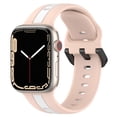 thumbnail image 1 of Correa de banda de silicona para Apple Watch (38 mm / 40 mm / 41 mm rosa blanco) Likrtyny Para estrenar, 1 of 9