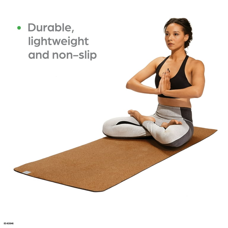 Gaiam Cork Yoga Mat – 5mm Yoga Mat – Gaiam Performance Yoga Mat
