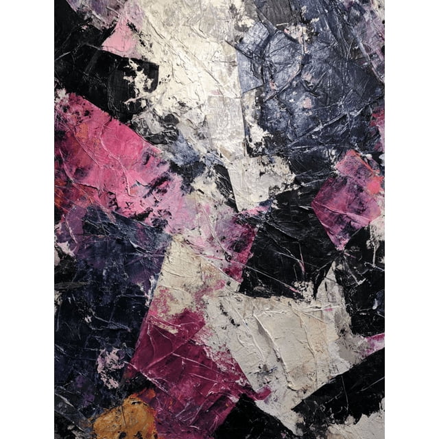 Qisvanset Modern Geometric Abstract Canvas Art 15.75x11.81 Inches