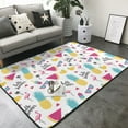 thumbnail image 3 of Area Rugs For Living Room Decor - Summer Bird Pineapple Soft Anti Slip Throw Washable Rugs 5x7 For Bedroom, Indoor Carpet For Bedroom Living Room 80x58In, 3 of 7