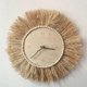 thumbnail image 3 of Reloj de pared grande de estilo nórdico con agujas de paja, hecho a mano, 3 of 5