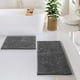 thumbnail image 3 of Juego de alfombras de baño Hearth & Harbor Chenille, color gris, 2 piezas, 3 of 8
