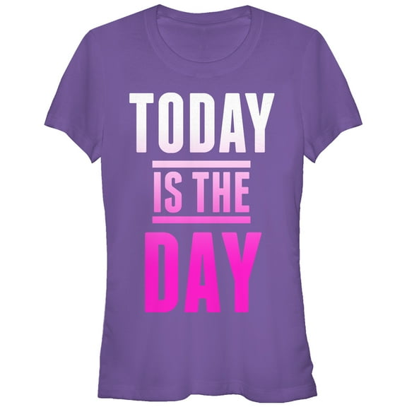 Junior's CHIN UP Today is the Day Graphic Tee Purple 2X Large