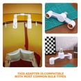 thumbnail image 4 of Adaptador divisor de portalámparas E27 a E27 (2 unidades), convertidor de portalámparas doble para bombillas LED, ideal para casa, garaje y sótano, color blanco, 4 of 7