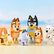 Bluey's Family and Friends - 8 Pack - 2.5-3 Bluey, Bingo, Chilli (Mum) and Dad (Bandit), Honey, Socks, Chloe and Indy Figures