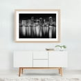 thumbnail image 5 of The Miami Skyline B&W - Miami Florida Photography Oak Framed Wall Art Print 20 x 30 inches, 5 of 6