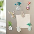 thumbnail image 2 of JIEMUCES Mini Glass Vase Refrigerator Decor Home Office Kitchen Locker Fridge 3D Miniature Flower Vase Decoration Ornament, 2 of 8