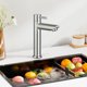 thumbnail image 5 of Acero inoxidable Fregadero de agua de agua fría Un solo mango de un solo mango de baño Basin Basin Fregador de agua Tapón para la cocina del baño, 5 of 7