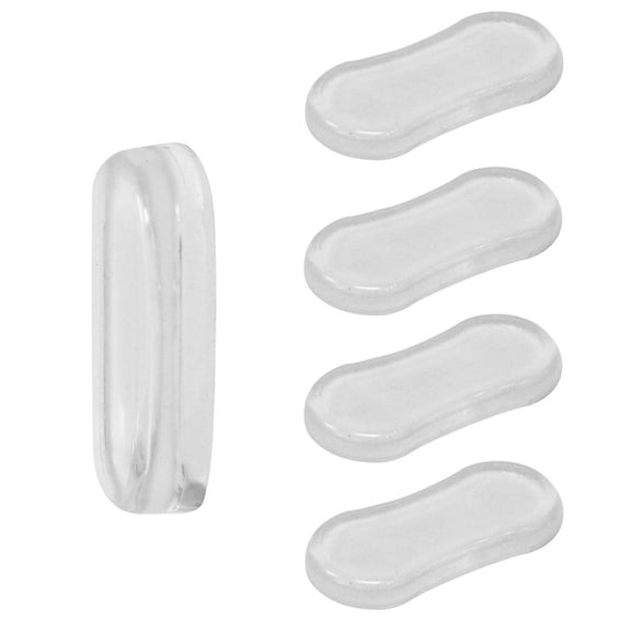 MERRYHAPY Toilet Seat Parts Bumpers Transparent Silicone Protection 5PCS 2×0.9×0.4in