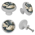 thumbnail image 4 of Swan Fluorescent Glow-in-the-Dark Cabinet Door Knobs - Round 4-Pack, Screws Included - Suitable for Cabinets, Wardrobes, and Dressers, 4 of 6