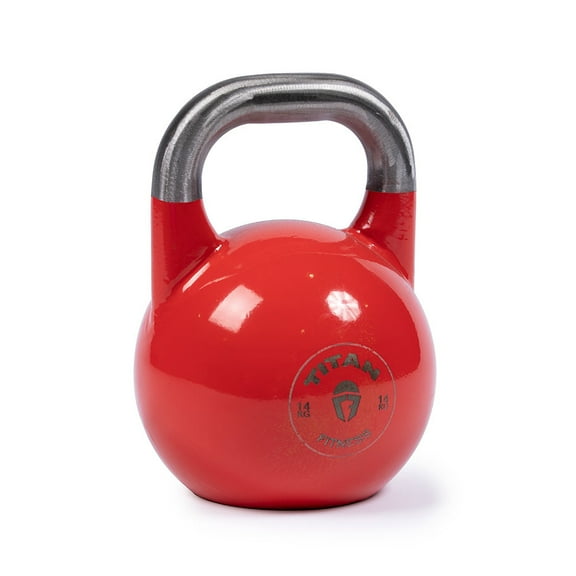 Titan Fitness 14 KG Competition Kettlebell, Color-Coded Red, 35mm Handle