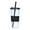 black, variant on 24Oz flat plastic cup, reusable oversized cup, without bisphenol A, with lid and straw.-green