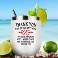 thumbnail image 3 of Best Gifts for Wife- Thanks for Being My Wife Wine Tumbler- Romantic Gifts for Her Women Wife Couple Soulmate On Wedding Anniversary Valentines Day (Black), 3 of 6