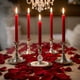 thumbnail image 2 of Paquete de 12 velas cónicas rojas Sihuida, 25 cm, sin perfume, sin goteo, 2 of 9