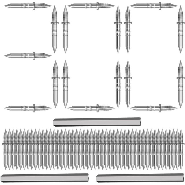 ZOUSSIQI Double-Head Skirting Thread Seamless Nail - Rust-Proof No Trace Skirting Thread Screws Set & Nail-Specific Sleeve Tool, Skirting Without Marks Nail, Invisible Security Screws CA919-62539